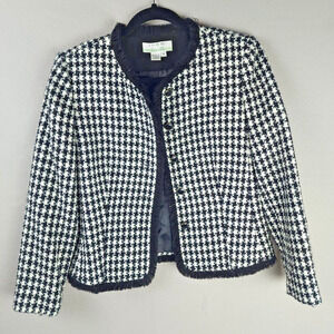 Shomi Petites Black & White Check Short Jacket- Size 8 - Long Sleeve